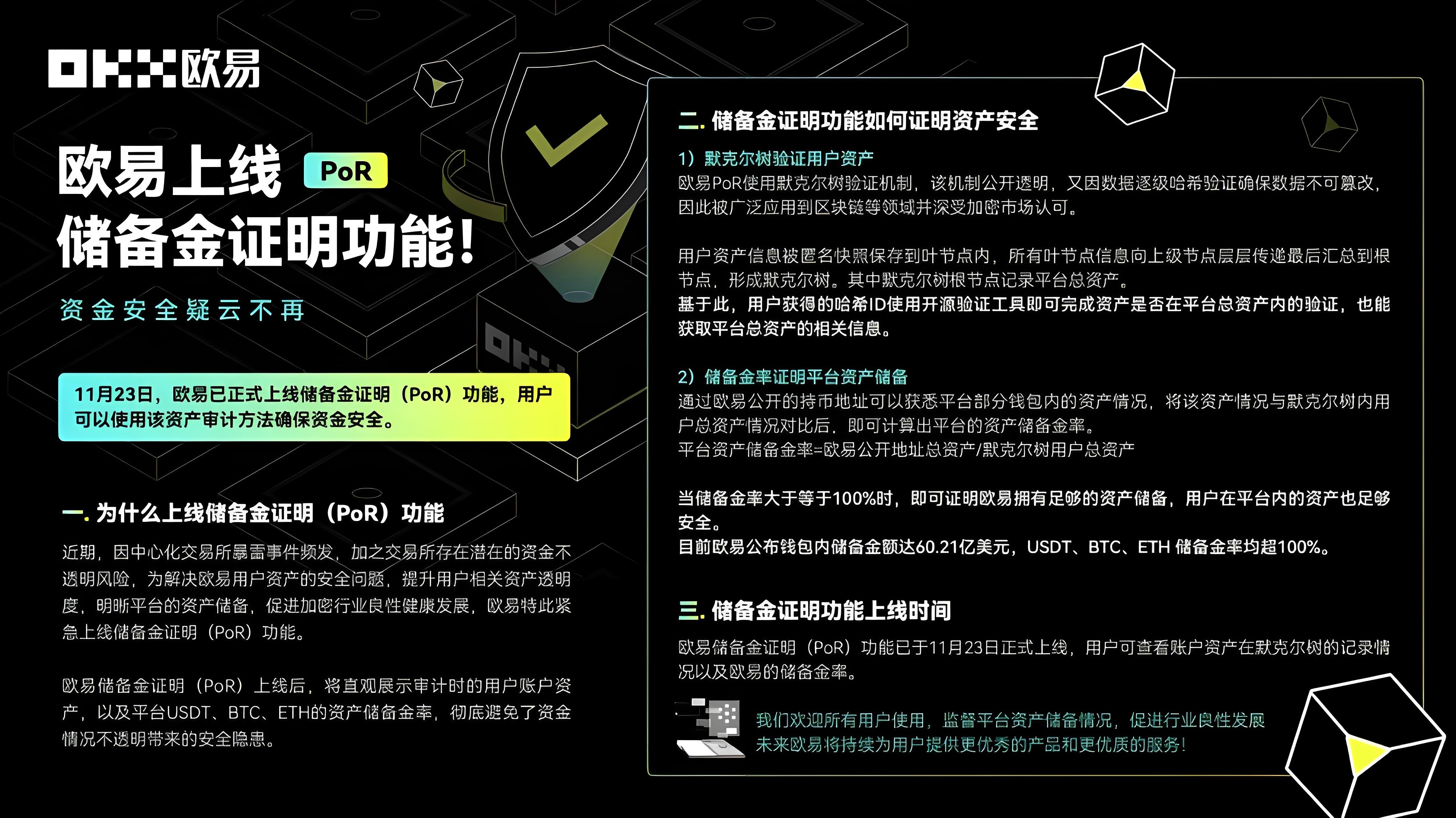 如何使用欧易储备金证明?